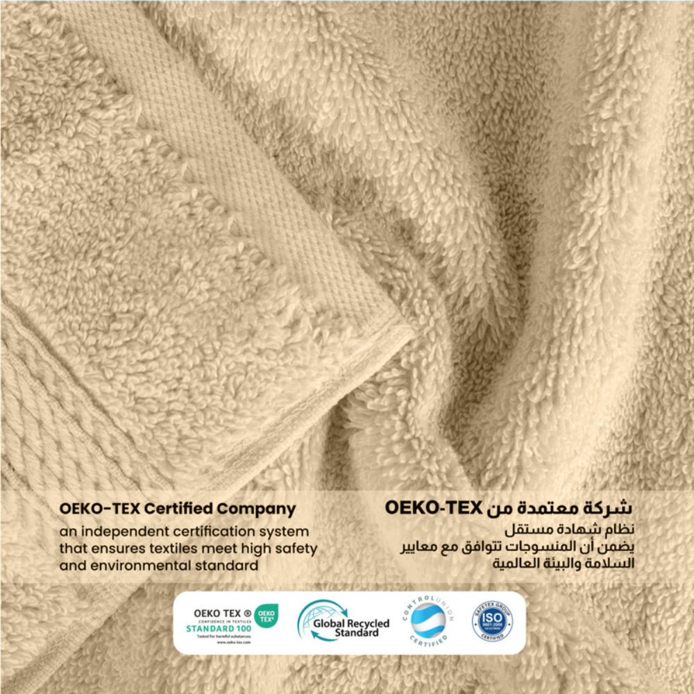 Cotton Home  Premium Cotton Towel 40x70cm 2-Piece Hand Towel, 600 GSM Quick Dry and Durable , White
