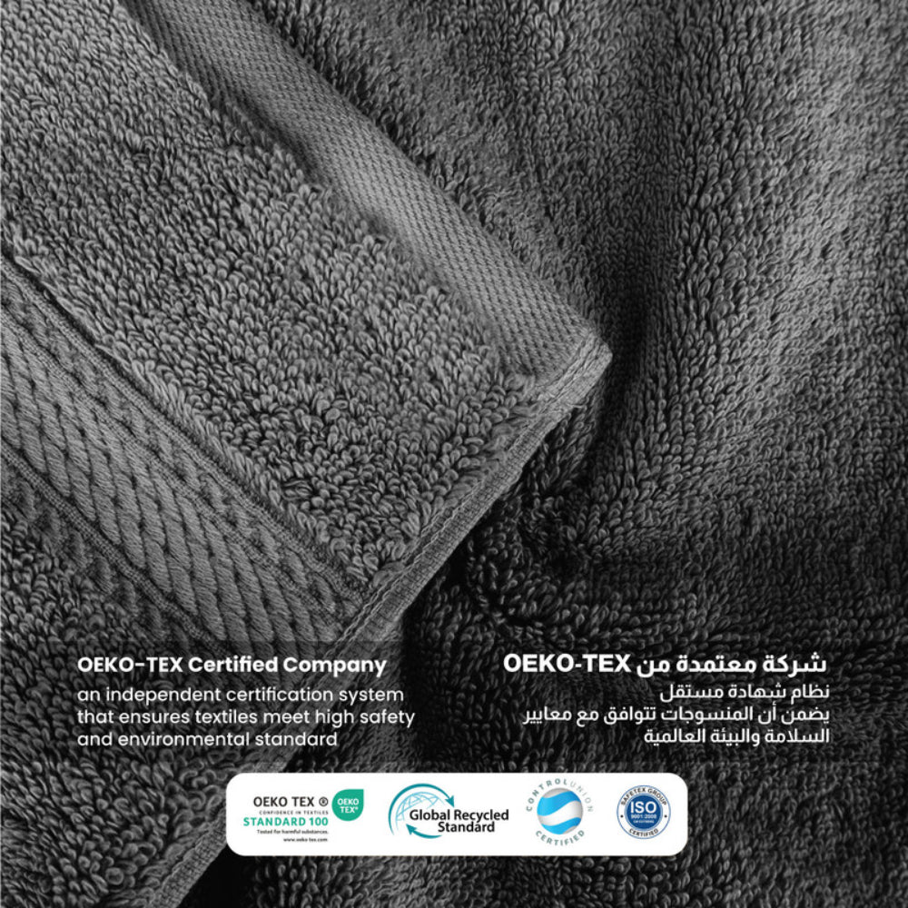 Cotton Home  Premium Cotton Towel 40x70cm 2-Piece Hand Towel, 600 GSM Quick Dry and Durable , White
