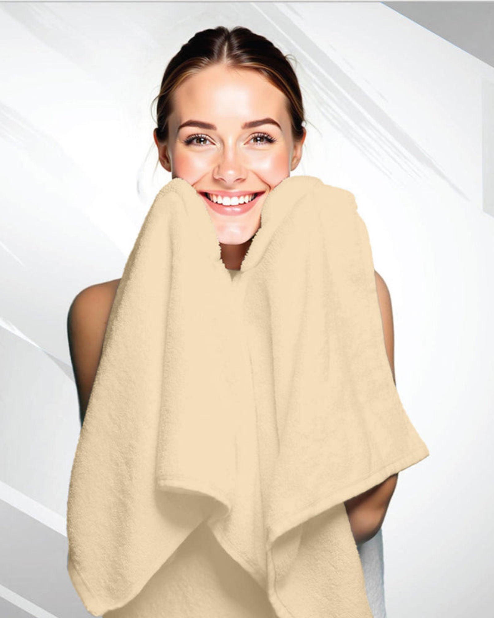 Cotton Home  Premium Cotton Towel 70x140cm 2-Piece Bath Towel, 600 GSM Quick Dry and Durable