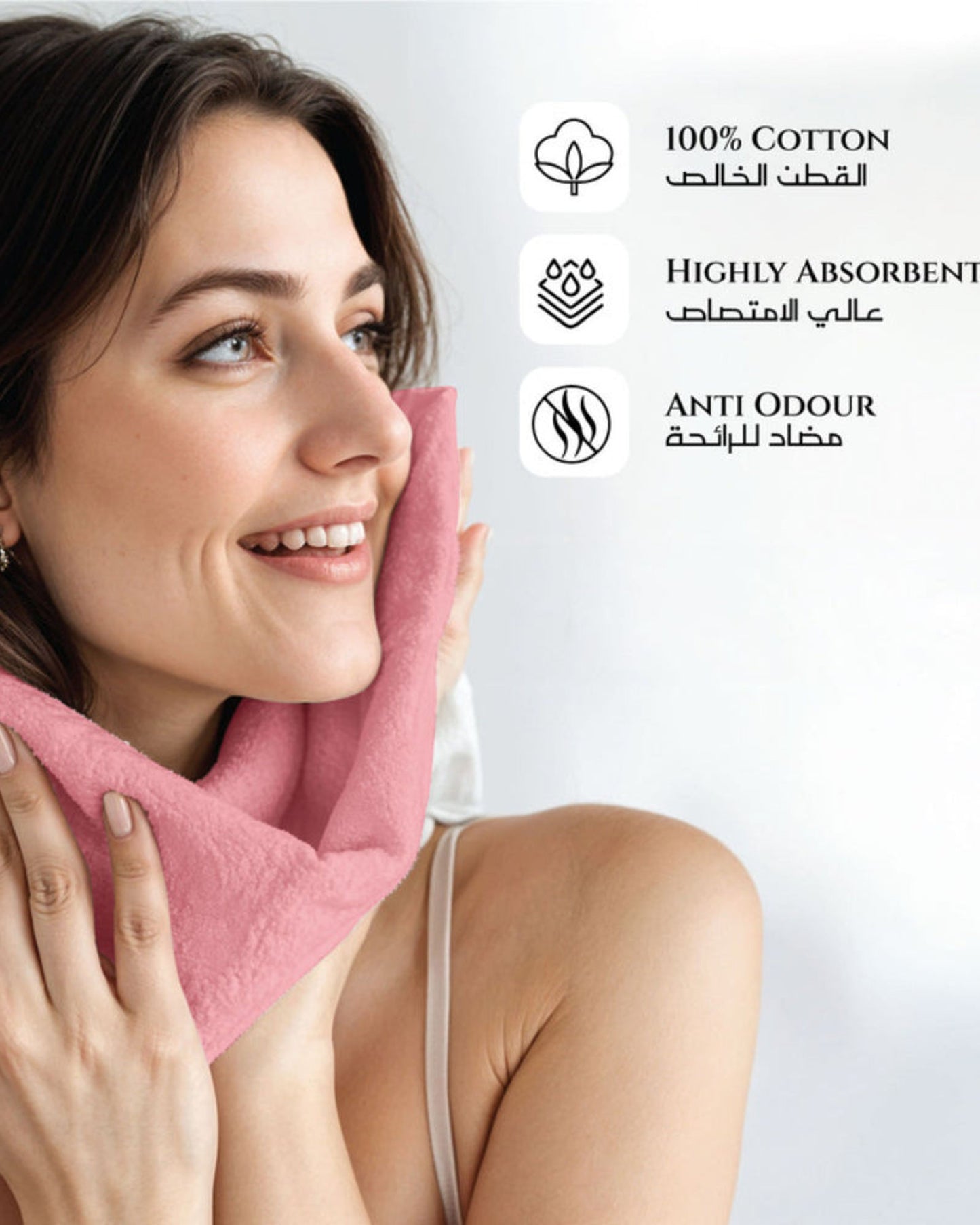 Cotton Home  Premium Cotton Towel 30x30cm 4-Piece Face Towel,  600 GSM Quick Dry and Durable