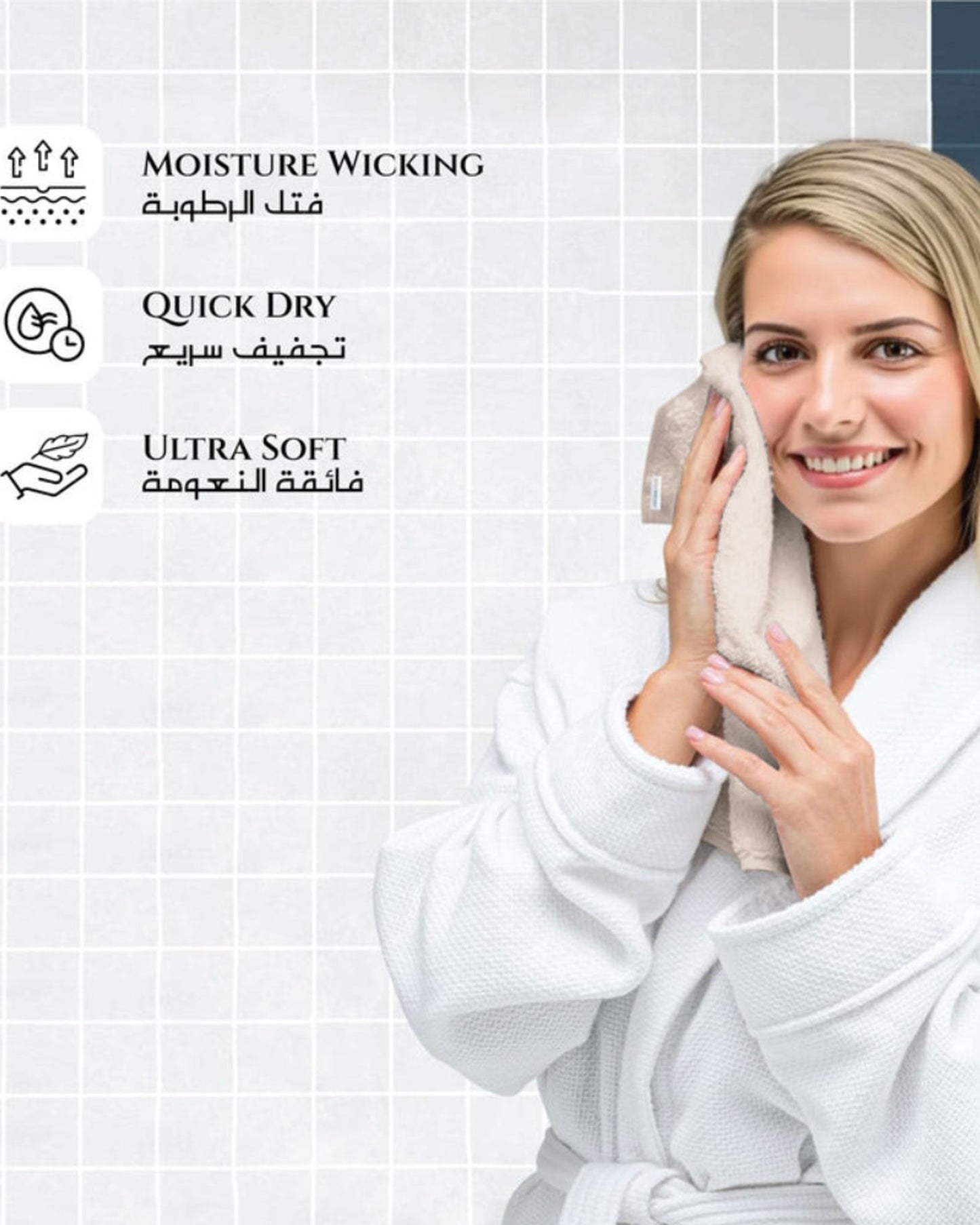 Cotton Home  Premium Cotton Towel 30x30cm 4-Piece Face Towel,  600 GSM Quick Dry and Durable