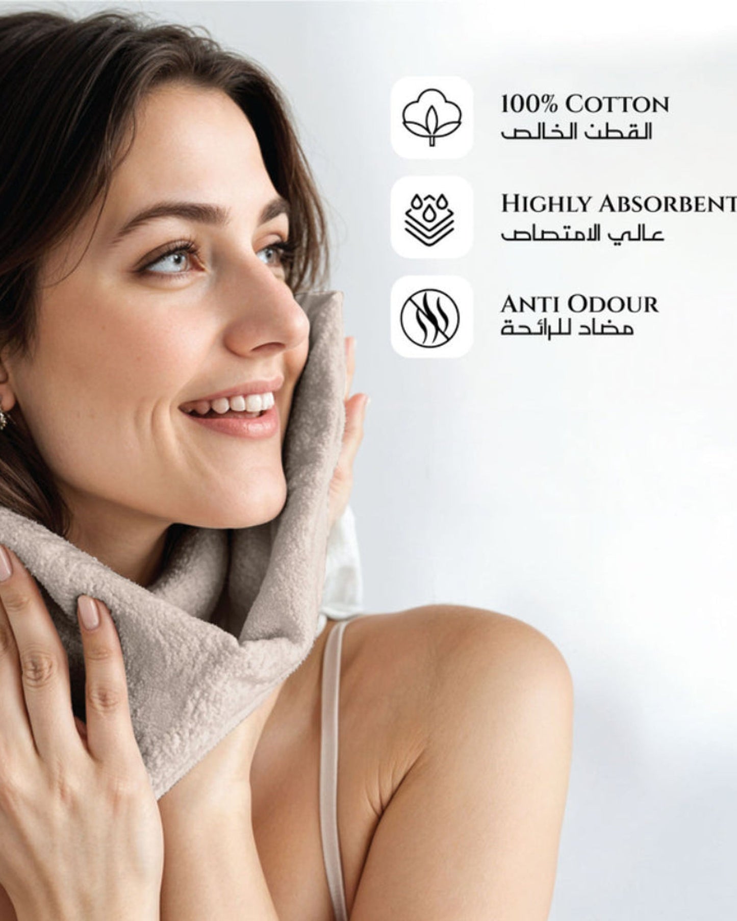 Cotton Home  Premium Cotton Towel 30x30cm 4-Piece Face Towel,  600 GSM Quick Dry and Durable