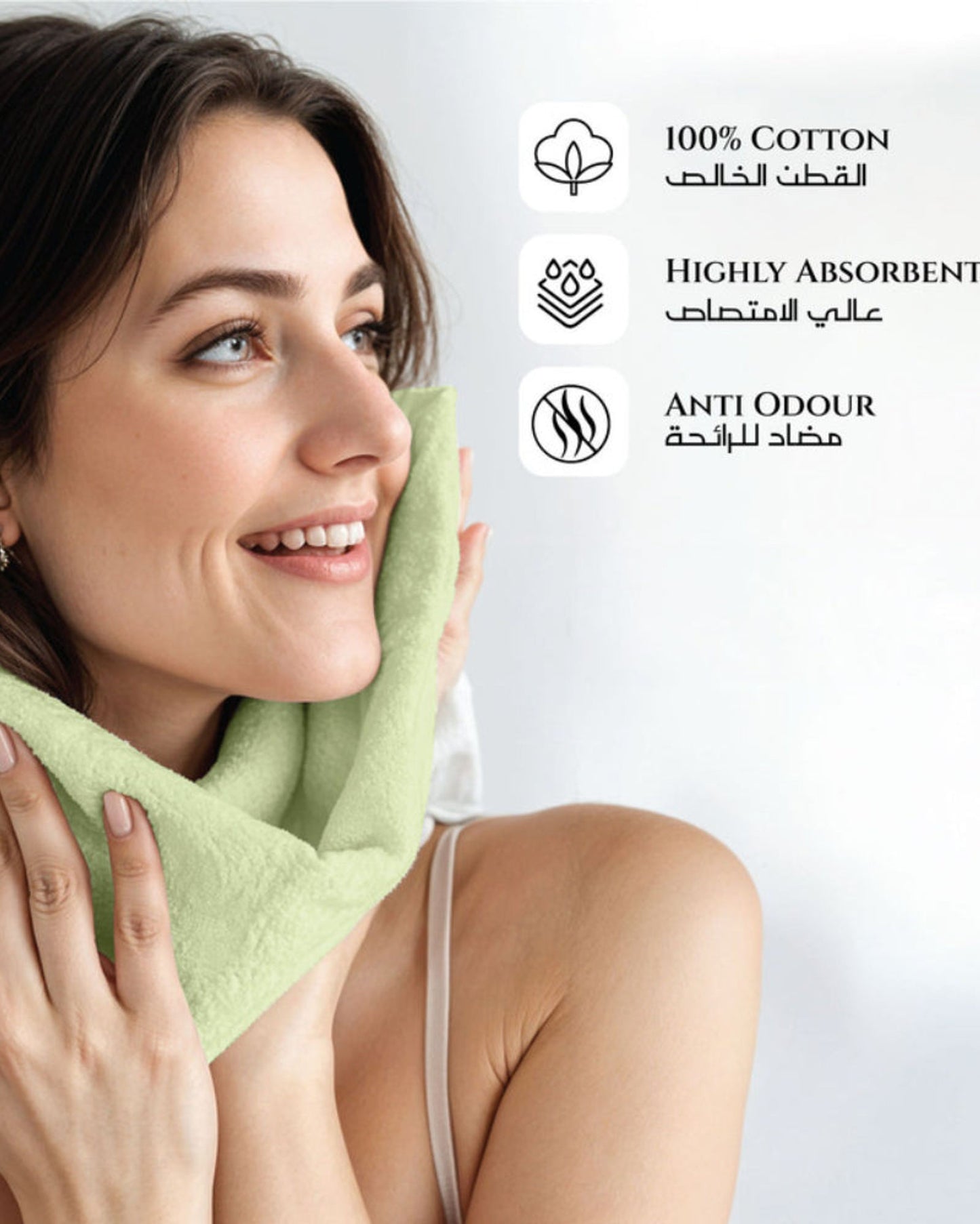 Cotton Home  Premium Cotton Towel 30x30cm 4-Piece Face Towel,  600 GSM Quick Dry and Durable