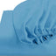Cotton Home Fitted Sheet 1Pc Super Soft Blue