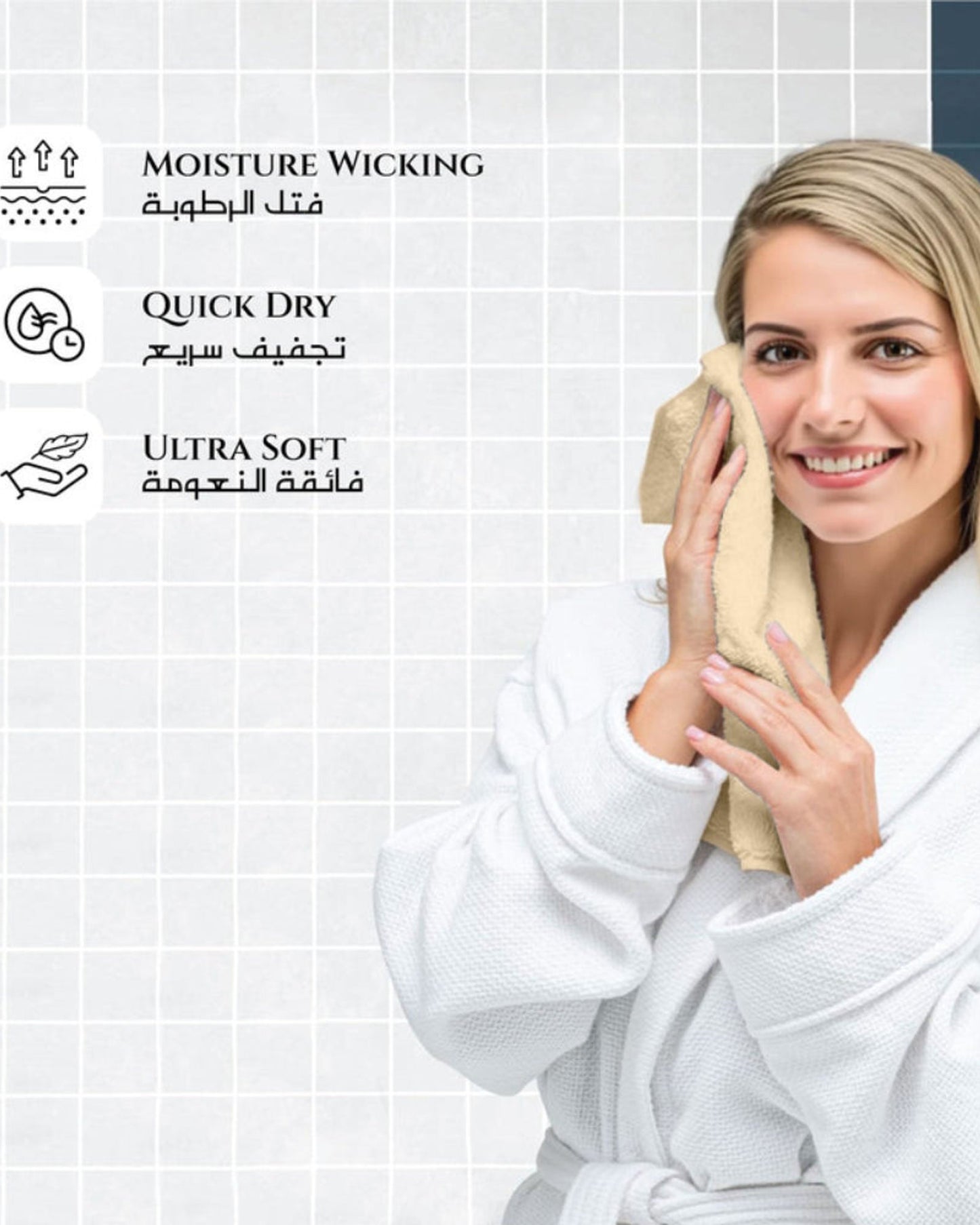 Cotton Home  Premium Cotton Towel 30x30cm 4-Piece Face Towel,  600 GSM Quick Dry and Durable