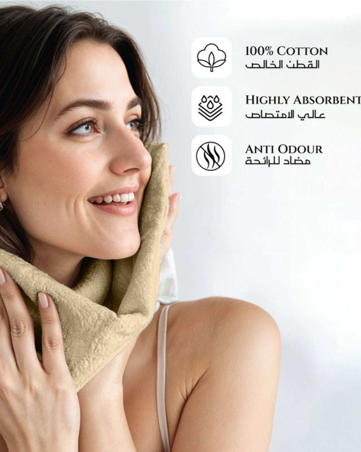 Cotton Home  Premium Cotton Towel 30x30cm 4-Piece Face Towel,  600 GSM Quick Dry and Durable