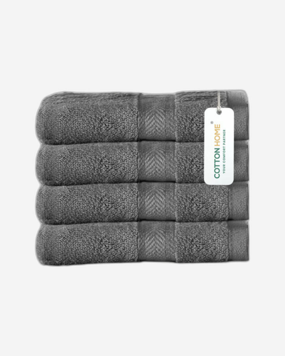 Cotton Home  Premium Cotton Towel 30x30cm 4-Piece Face Towel,  600 GSM Quick Dry and Durable