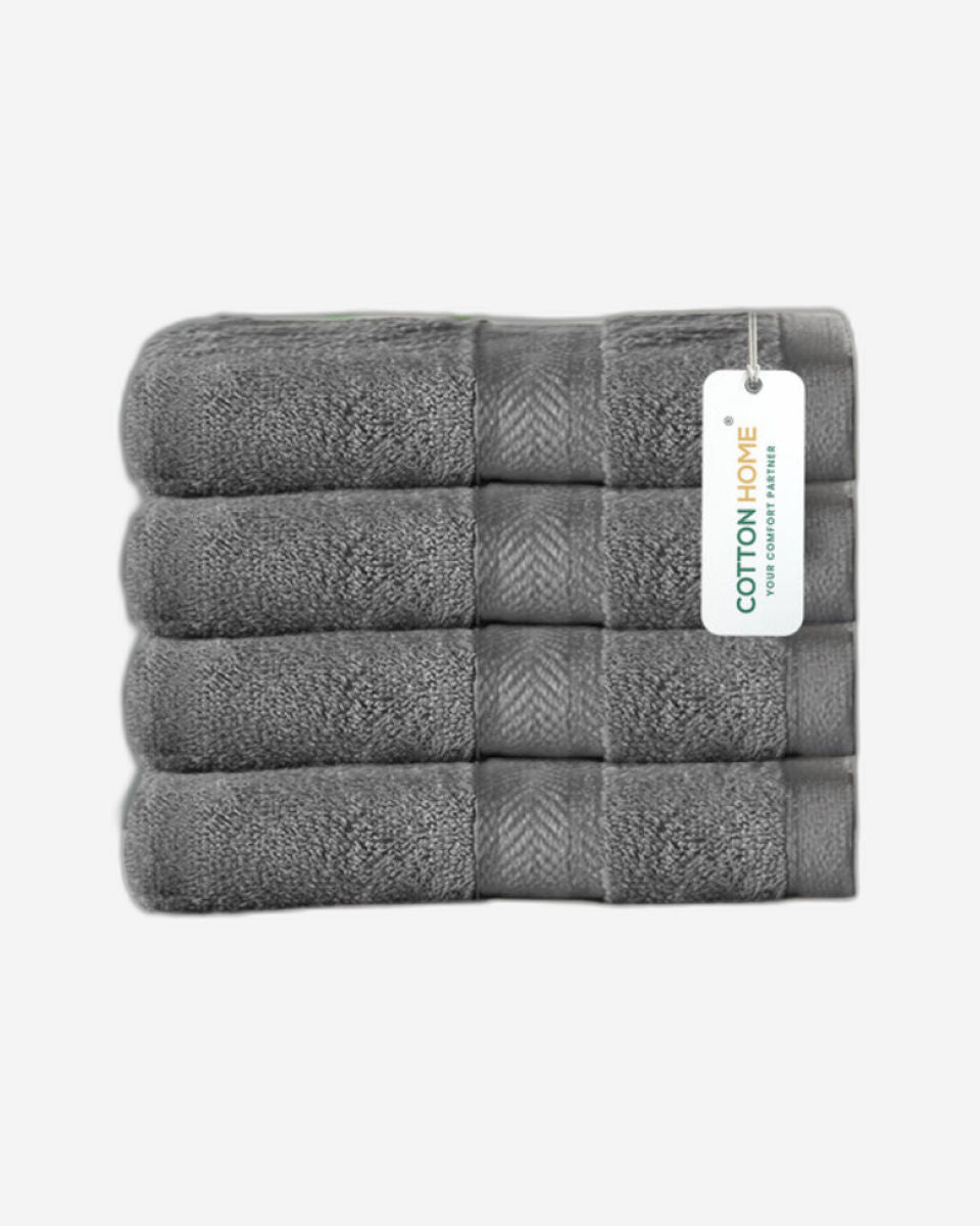Cotton Home  Premium Cotton Towel 30x30cm 4-Piece Face Towel,  600 GSM Quick Dry and Durable