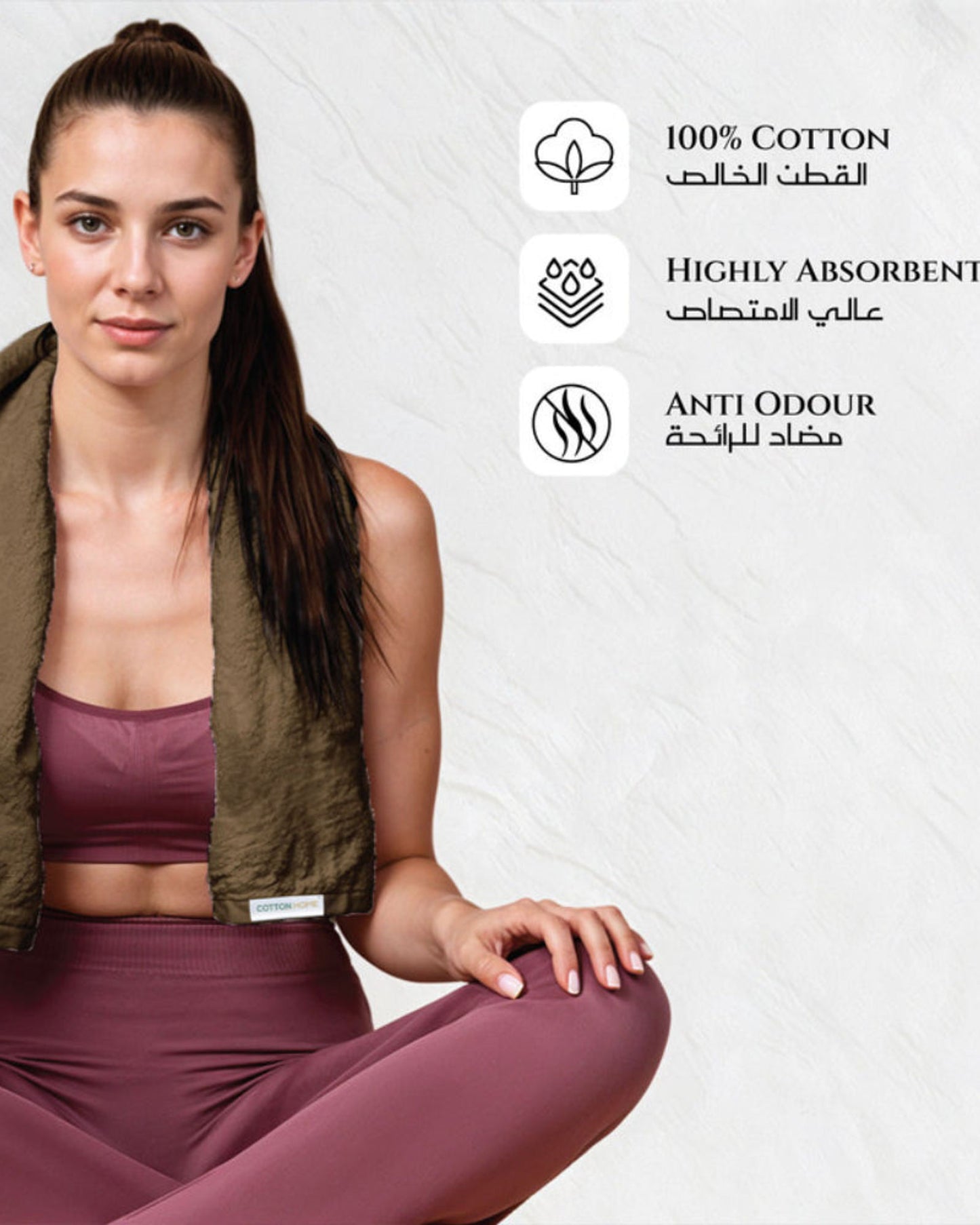 Cotton Home  Premium Cotton Towel 40x70cm 4-Piece Hand Towel,  600 GSM Quick Dry and Durable