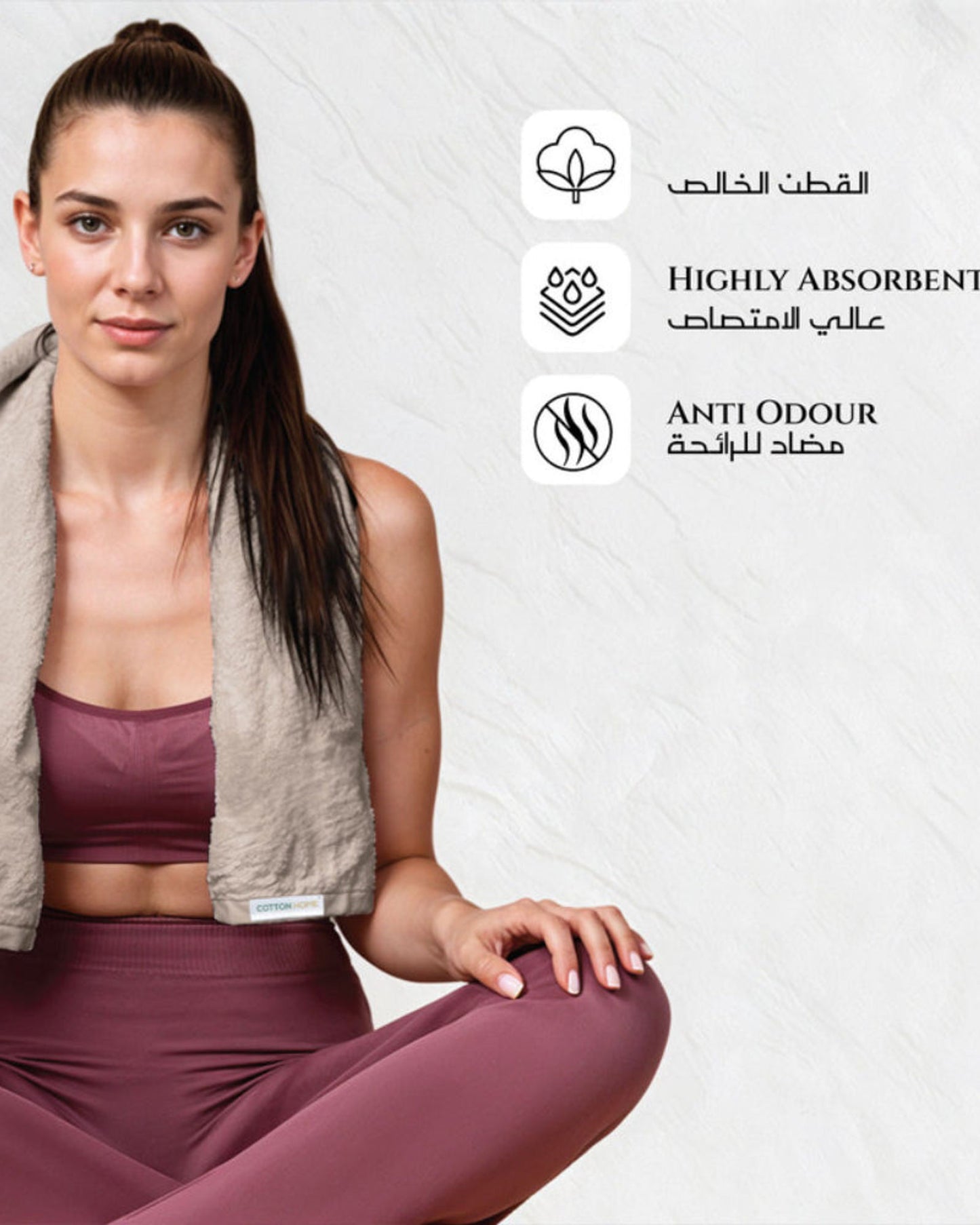 Cotton Home  Premium Cotton Towel 40x70cm 4-Piece Hand Towel,  600 GSM Quick Dry and Durable