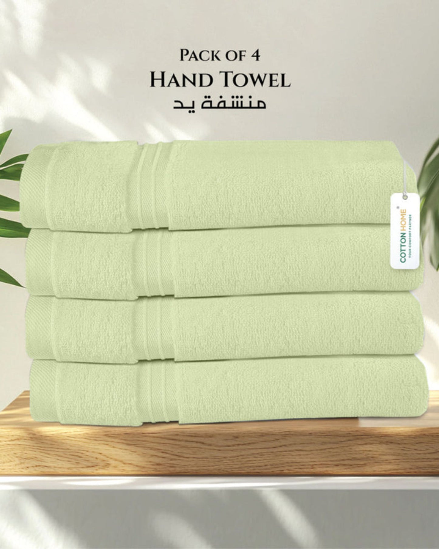 Cotton Home  Premium Cotton Towel 40x70cm 4-Piece Hand Towel,  600 GSM Quick Dry and Durable