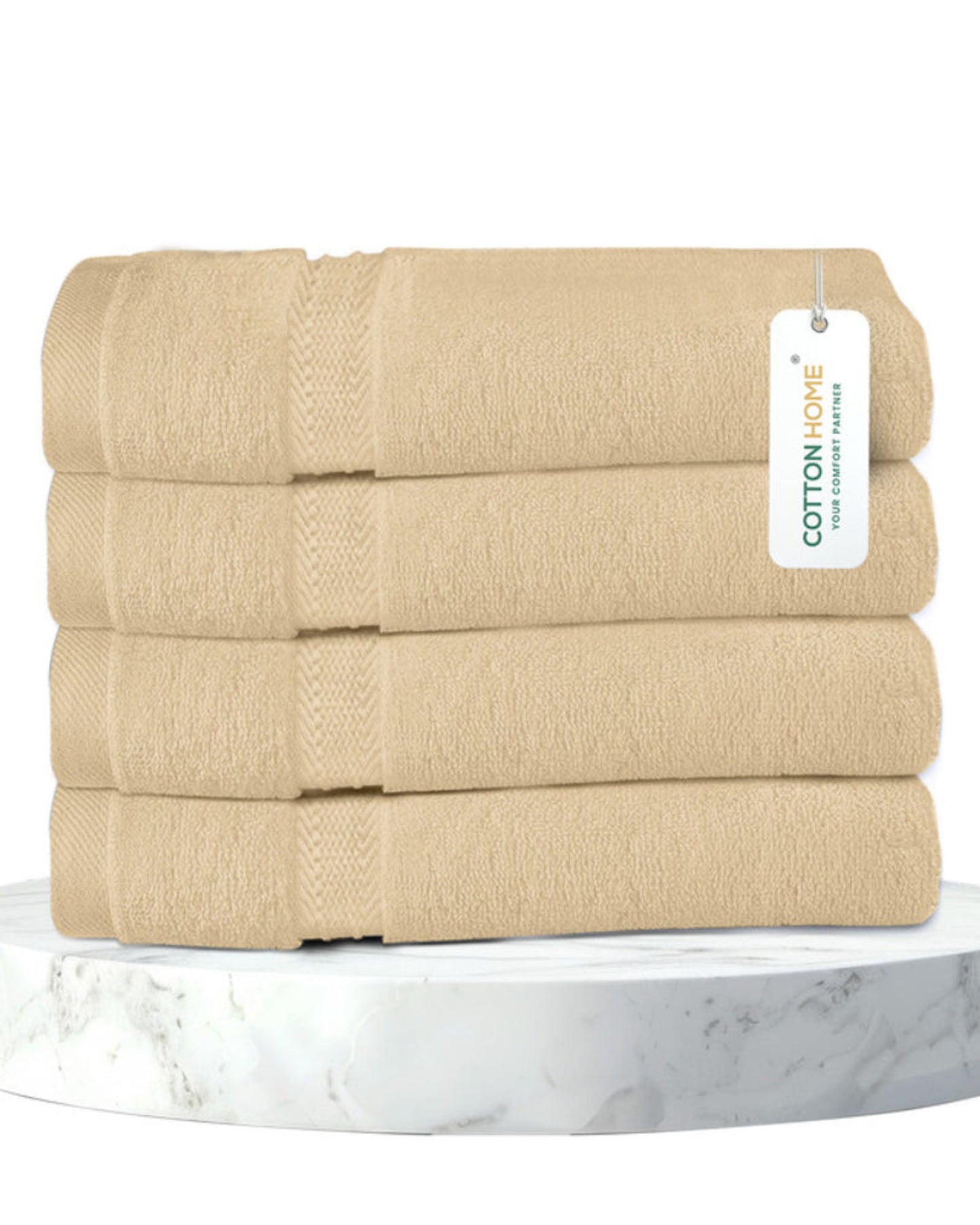 Cotton Home  Premium Cotton Towel 40x70cm 4-Piece Hand Towel,  600 GSM Quick Dry and Durable