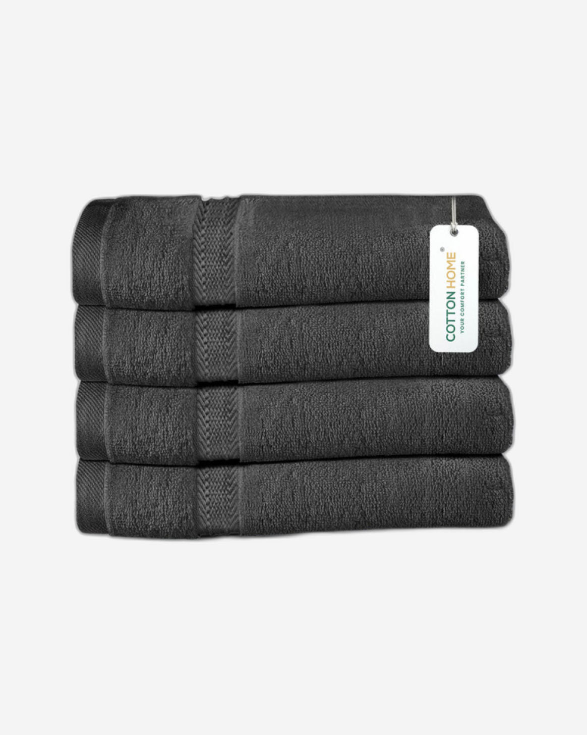 Cotton Home  Premium Cotton Towel 40x70cm 4-Piece Hand Towel,  600 GSM Quick Dry and Durable