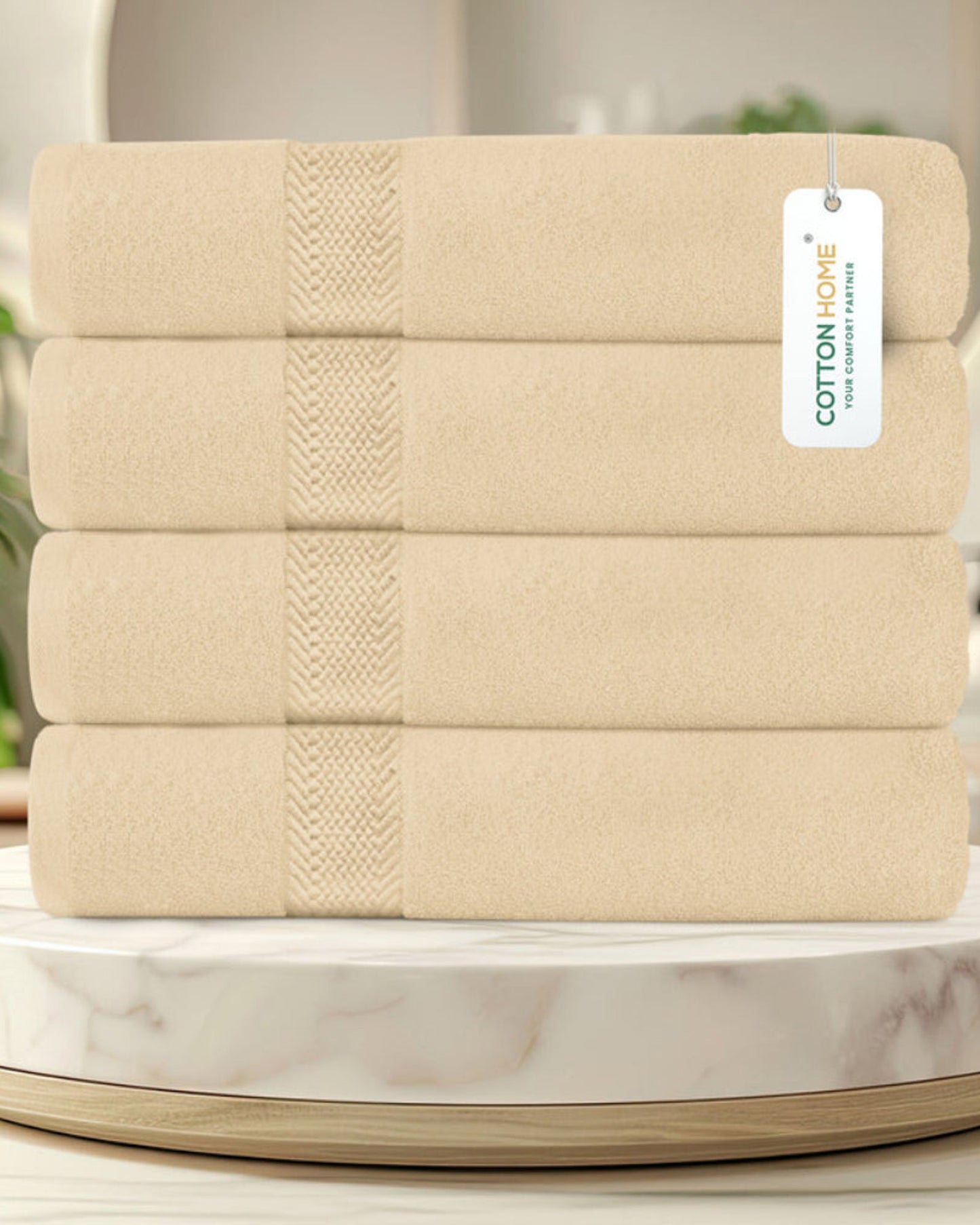 Cotton Home Bath Towel 4Pc