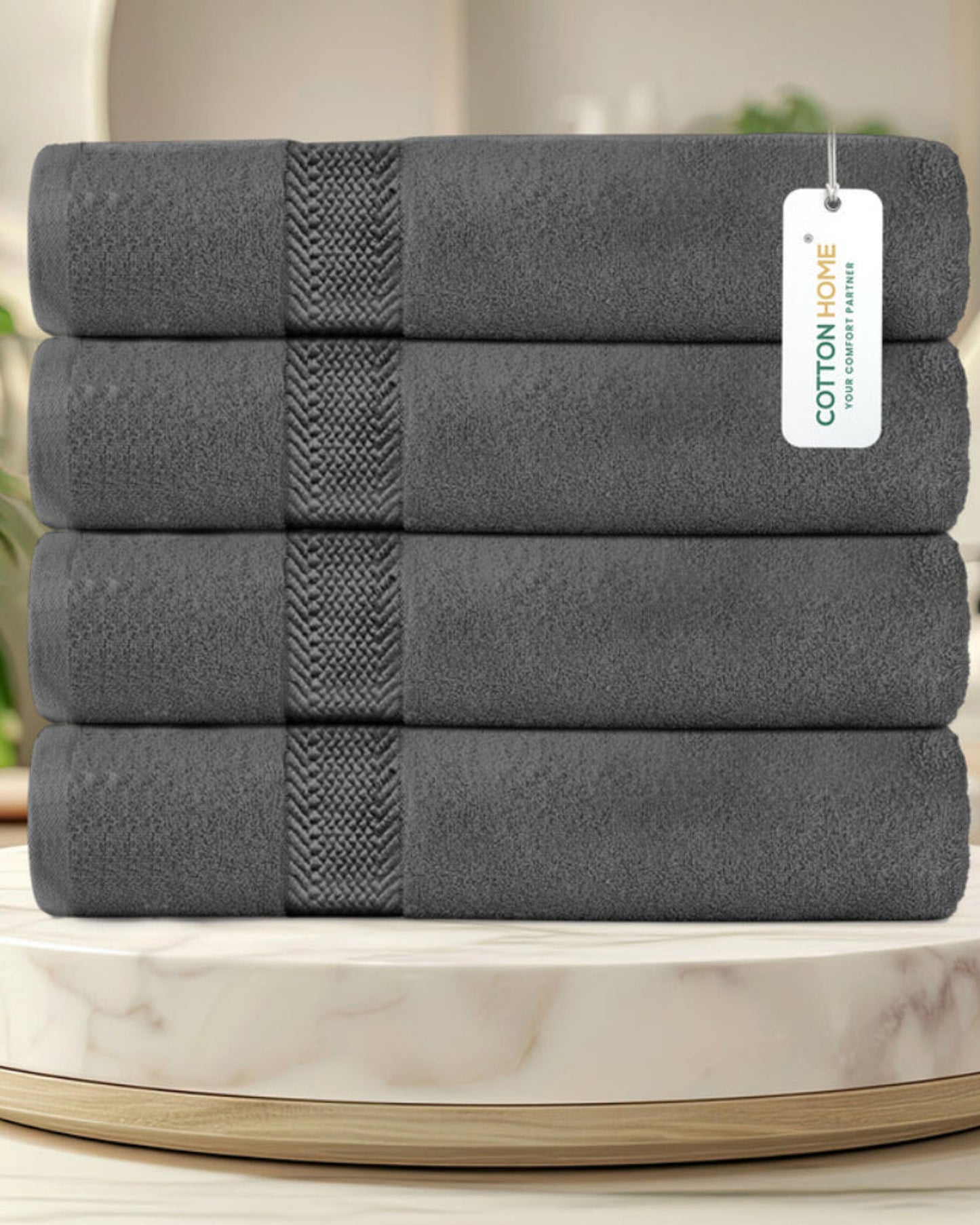 Cotton Home Bath Towel 4Pc