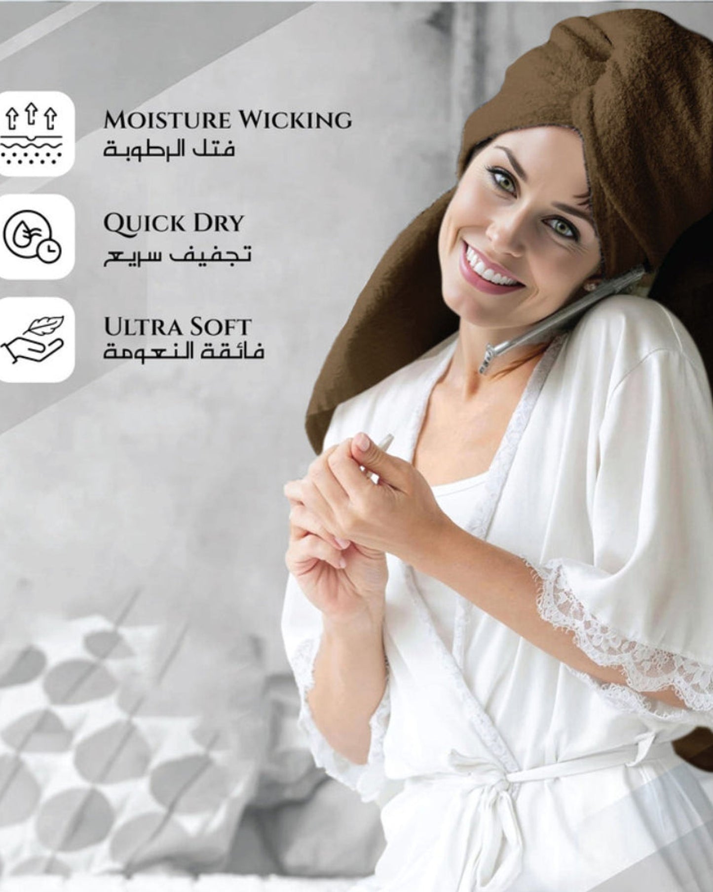 Cotton Home  Premium Cotton Towel 6-Piece Set Includes 2pc Face Towel 30x30cm,2pc Hand Towel 40x70cm, 2pc Bath Towel 70x140cm  , 600 GSM Quick Dry and Durable