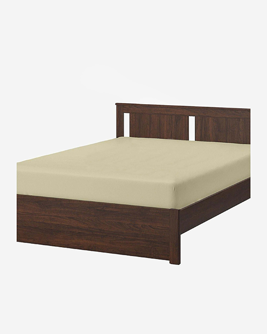 Cotton Home 1-piece Fitted Sheet Super Soft Dark Beige