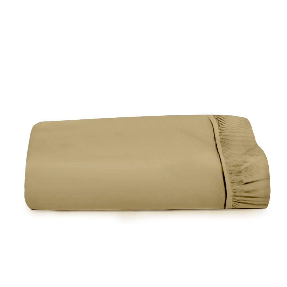 Cotton Home Fitted Sheet 1Pc Super Soft Mustard