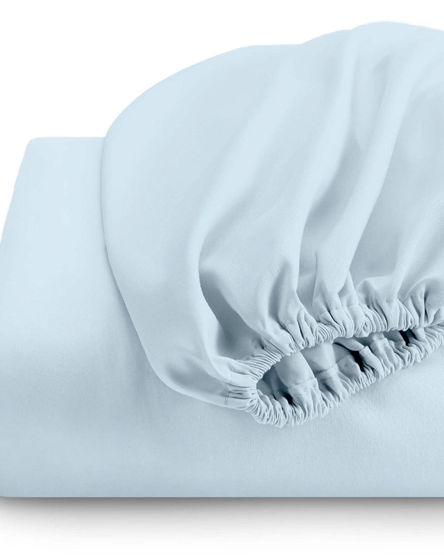 Cotton Home Fitted Sheet 1Pc Super Soft Sky Blue