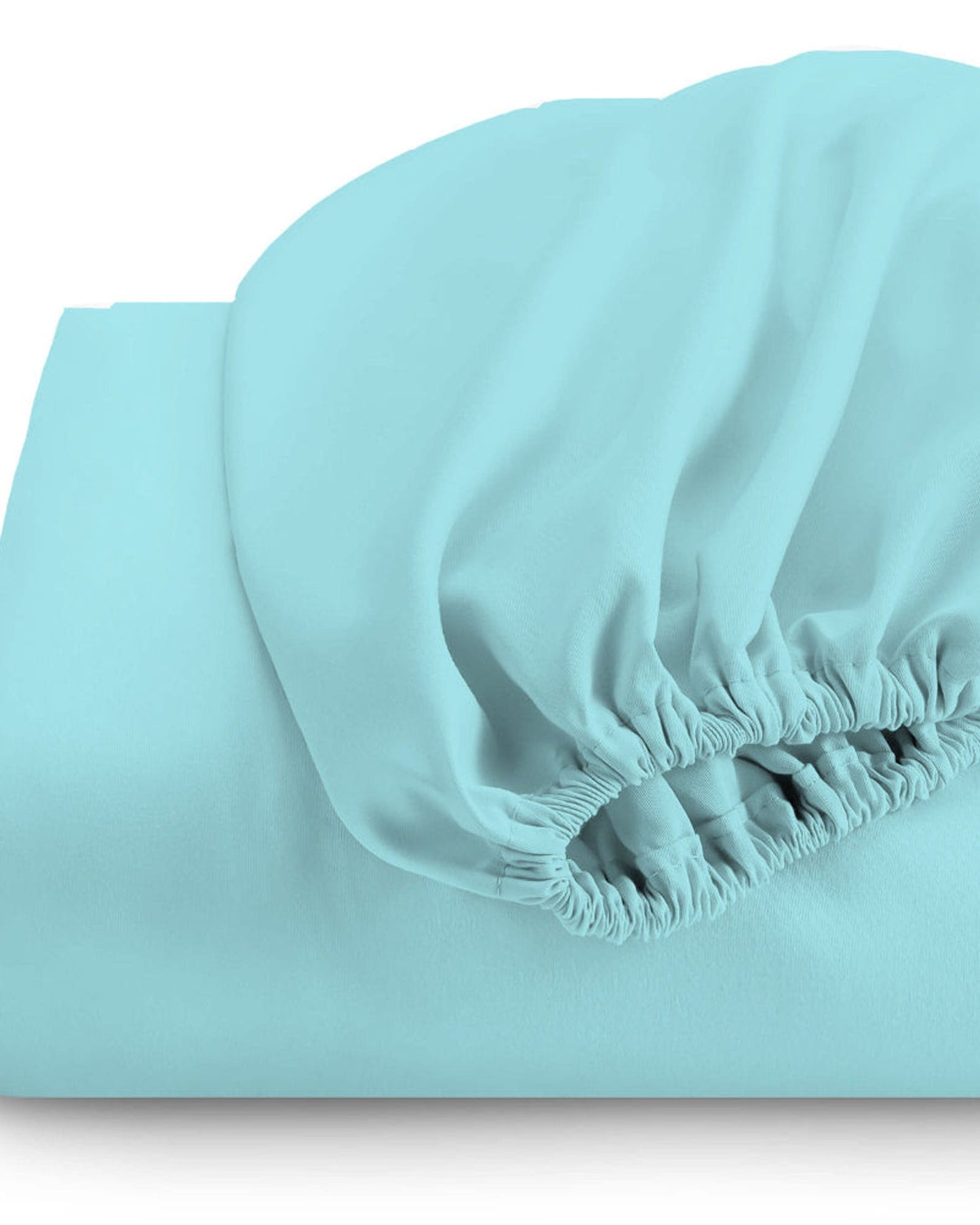 Cotton Home Fitted Sheet 1Pc Super Soft Turquoise