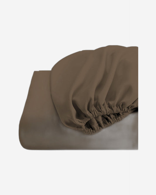 ملاءة سرير قطنية منزلية قطعة واحدة فائقة النعومة بلون الكاكي