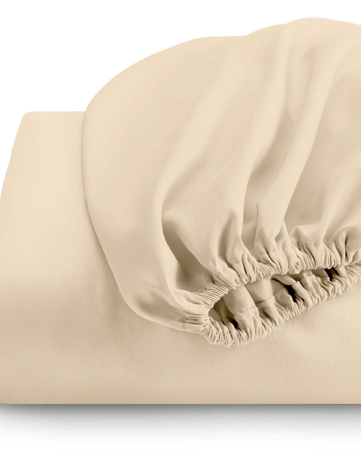 Cotton Home Fitted Sheet 1Pc Super Soft Stone Beige