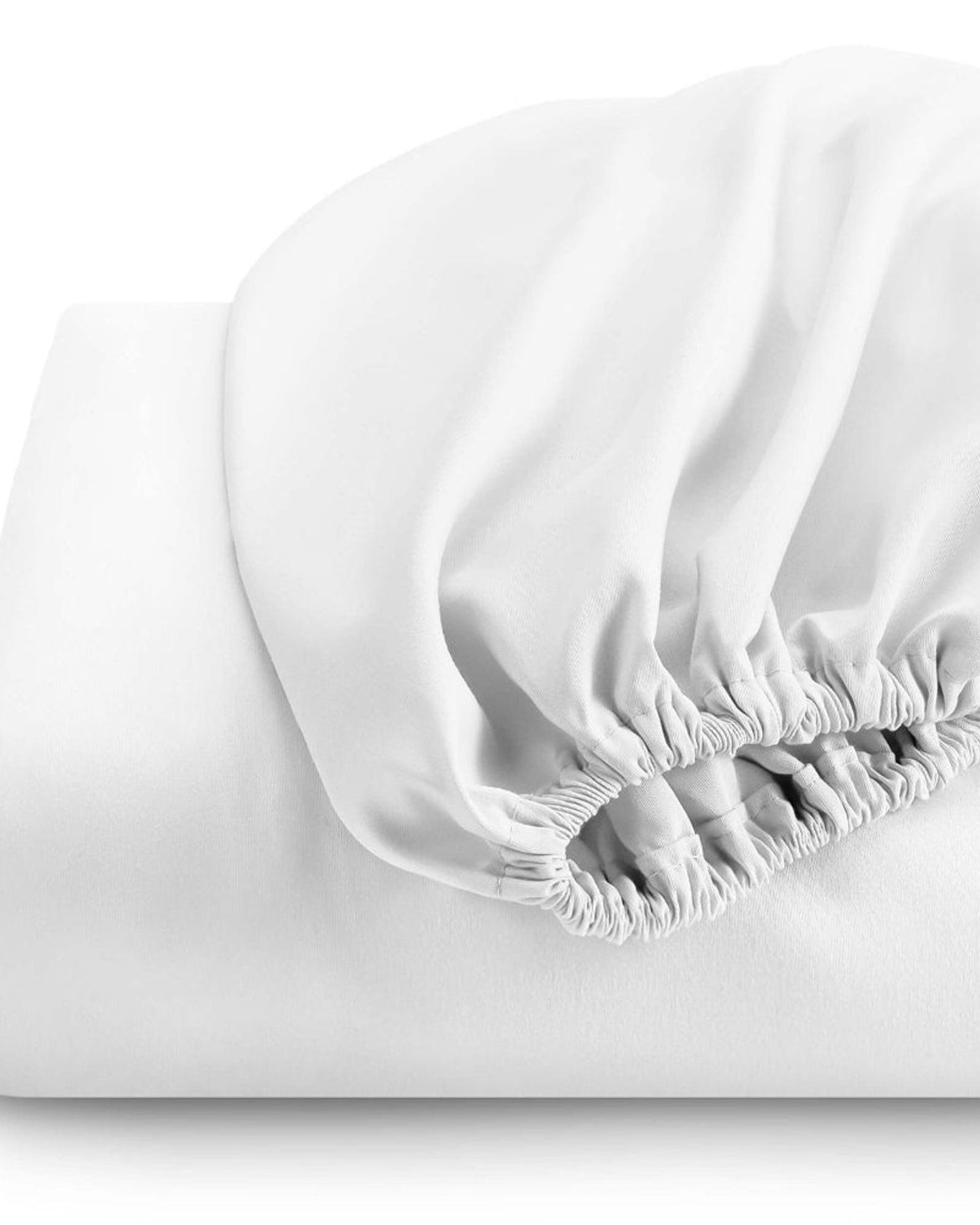 Cotton Home Fitted Sheet 1Pc Super Soft White