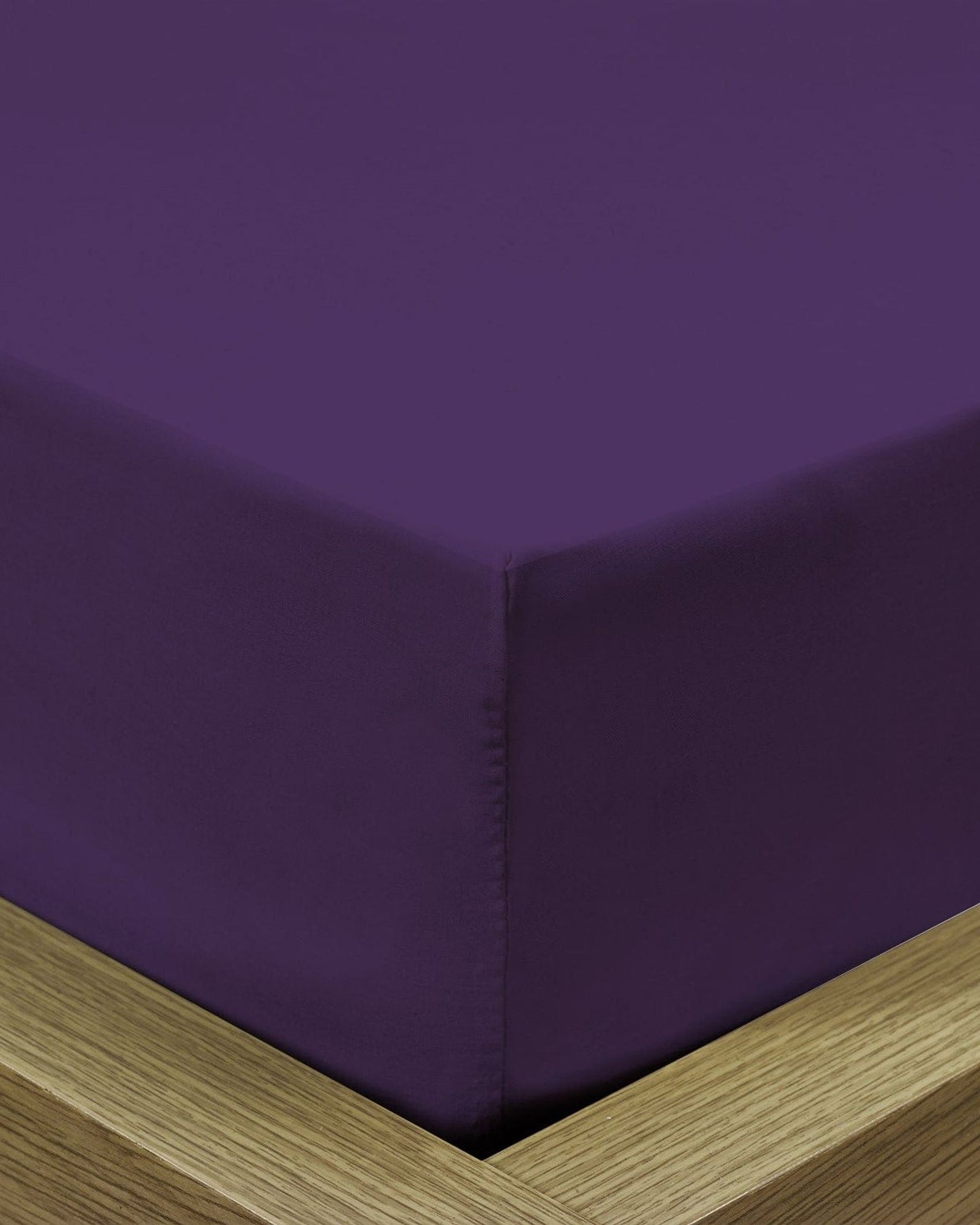 Cotton Home Fitted Sheet 1Pc Super Soft Dark Purple