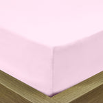 Cotton Home Fitted Sheet 1Pc Super Soft Pink
