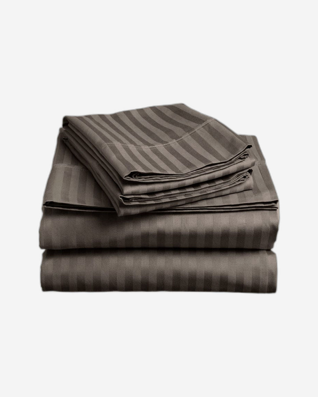 Cotton Home 6-piece Stripe Duvet Set Grey