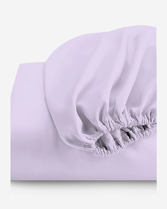 Cotton Home 1pc Fitted Sheet Super Soft Light Purple