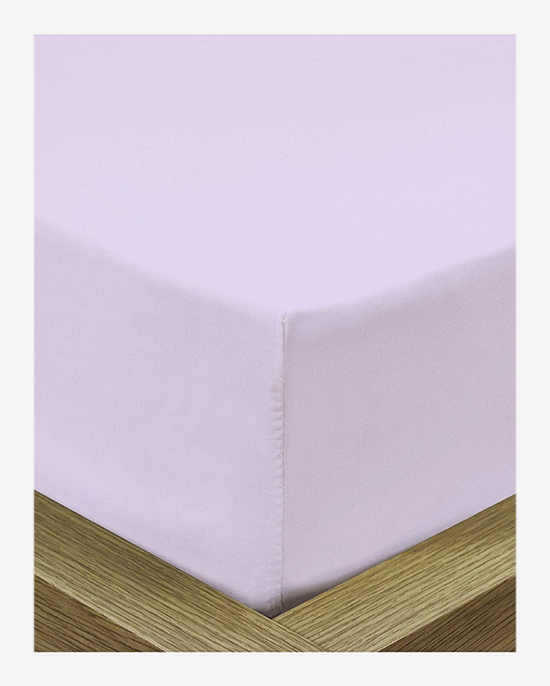 Cotton Home 1pc Fitted Sheet Super Soft Light Purple