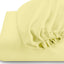 Cotton Home Fitted Sheet 1Pc Super Soft Yellow