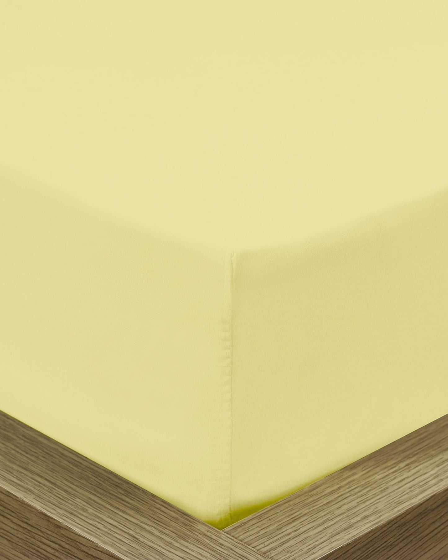 Cotton Home Fitted Sheet 1Pc Super Soft Yellow