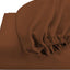 Cotton Home Fitted Sheet 1Pc Super Soft Brown