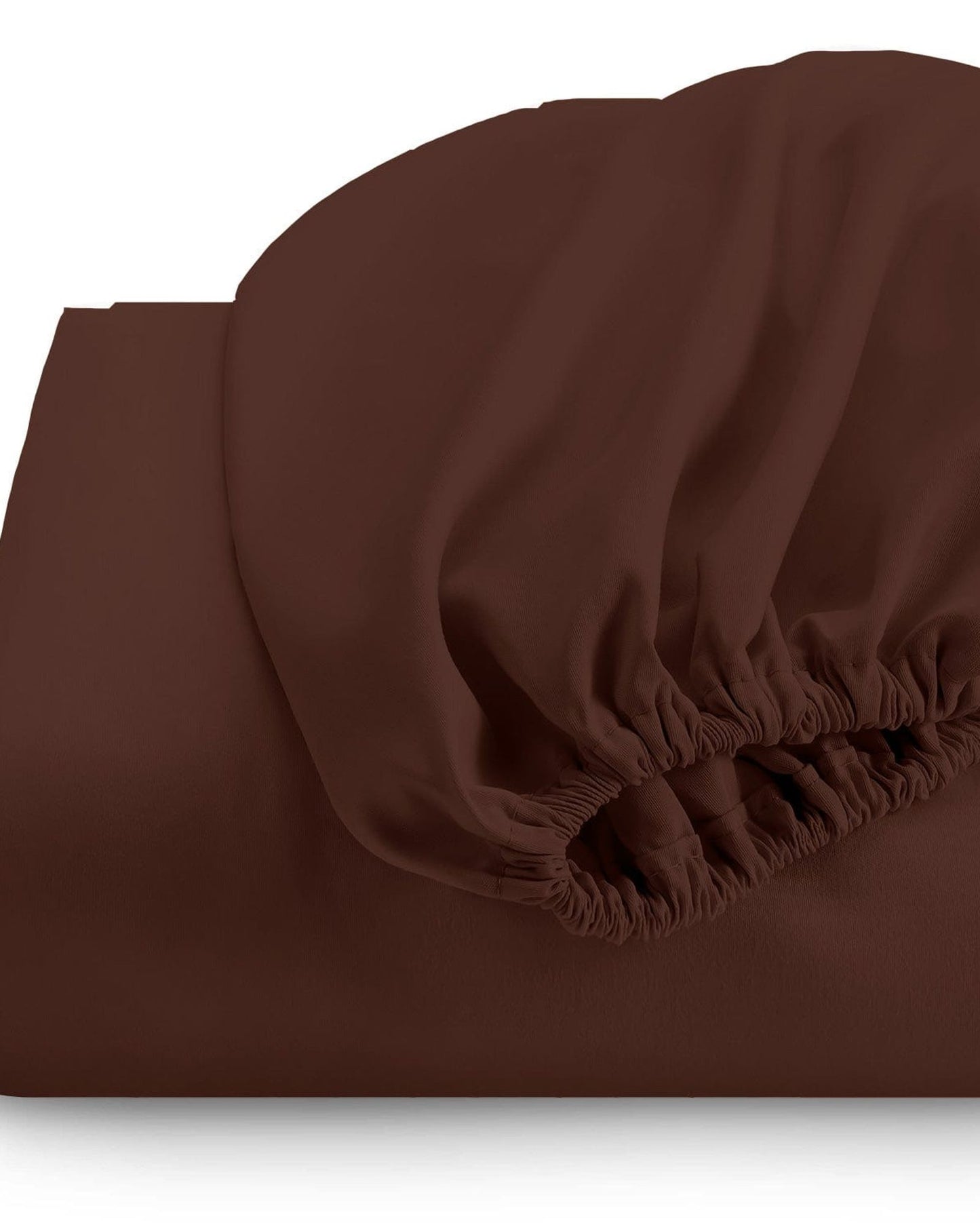 Cotton Home Fitted Sheet 1Pc Super Soft Chocolate Brown