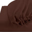 Cotton Home Fitted Sheet 1Pc Super Soft Chocolate Brown