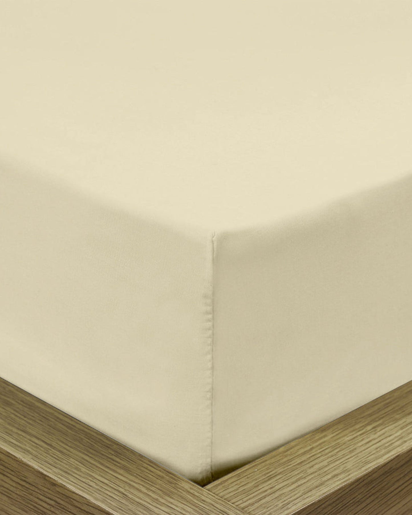 Cotton Home Fitted Sheet 1Pc Super Soft Dark Beige