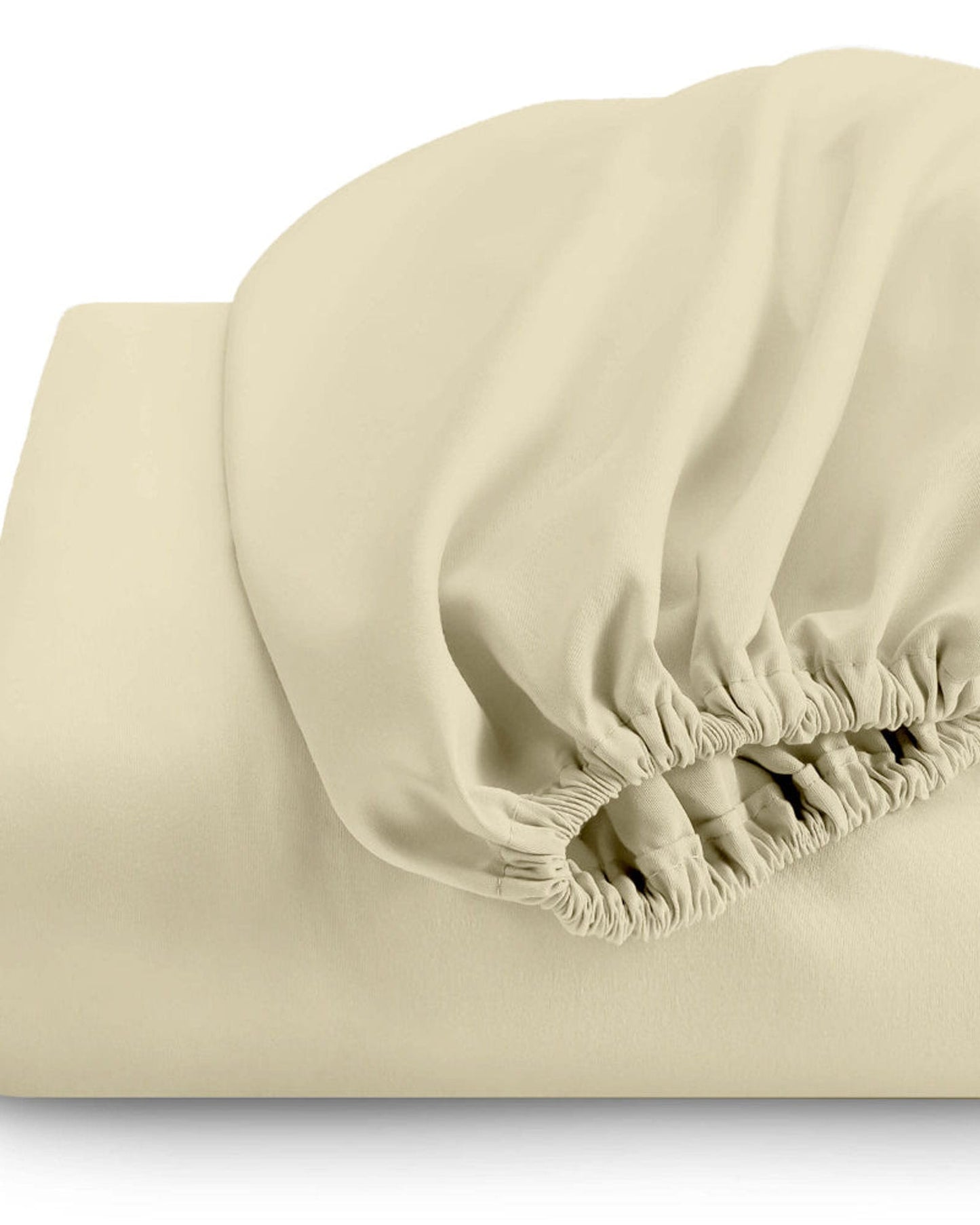 Cotton Home Fitted Sheet 1Pc Super Soft Beige