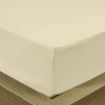 Cotton Home Fitted Sheet 1Pc Super Soft Beige