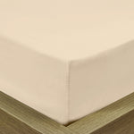 Cotton Home Fitted Sheet 1Pc Super Soft Stone Beige