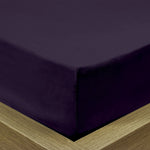 Cotton Home Fitted Sheet 1Pc Super Soft Violet