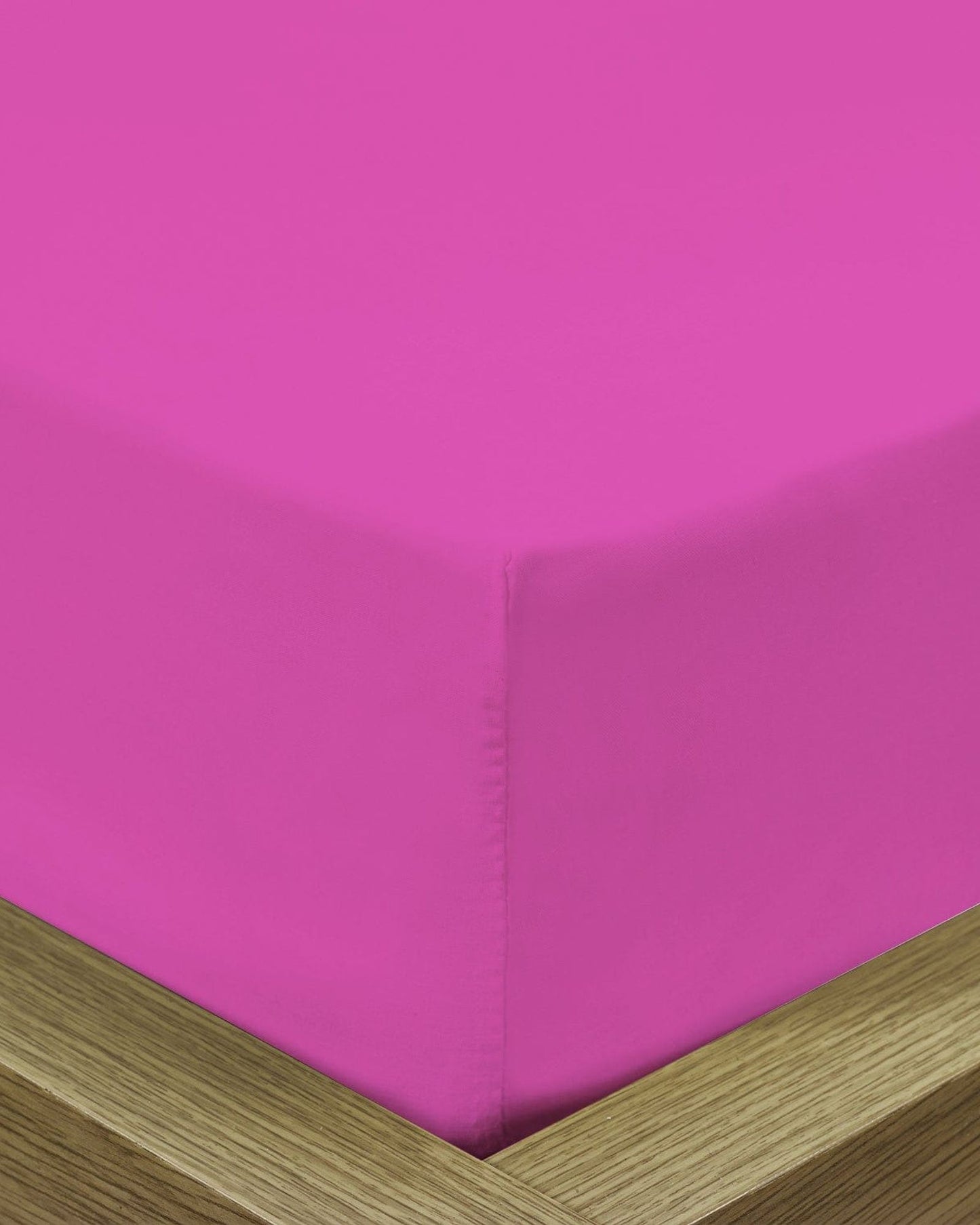 Cotton Home Fitted Sheet 1Pc Super Soft Fuschia