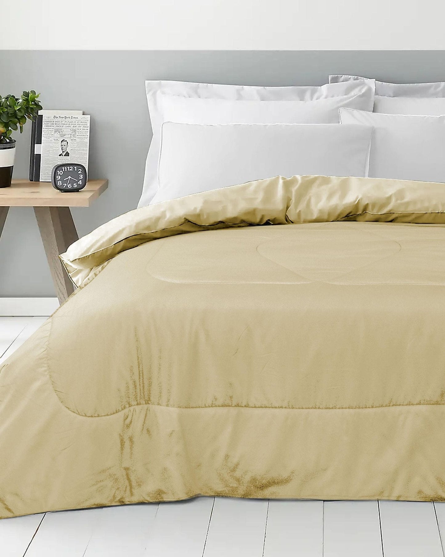 Cotton Home Roll Comforter Mustard