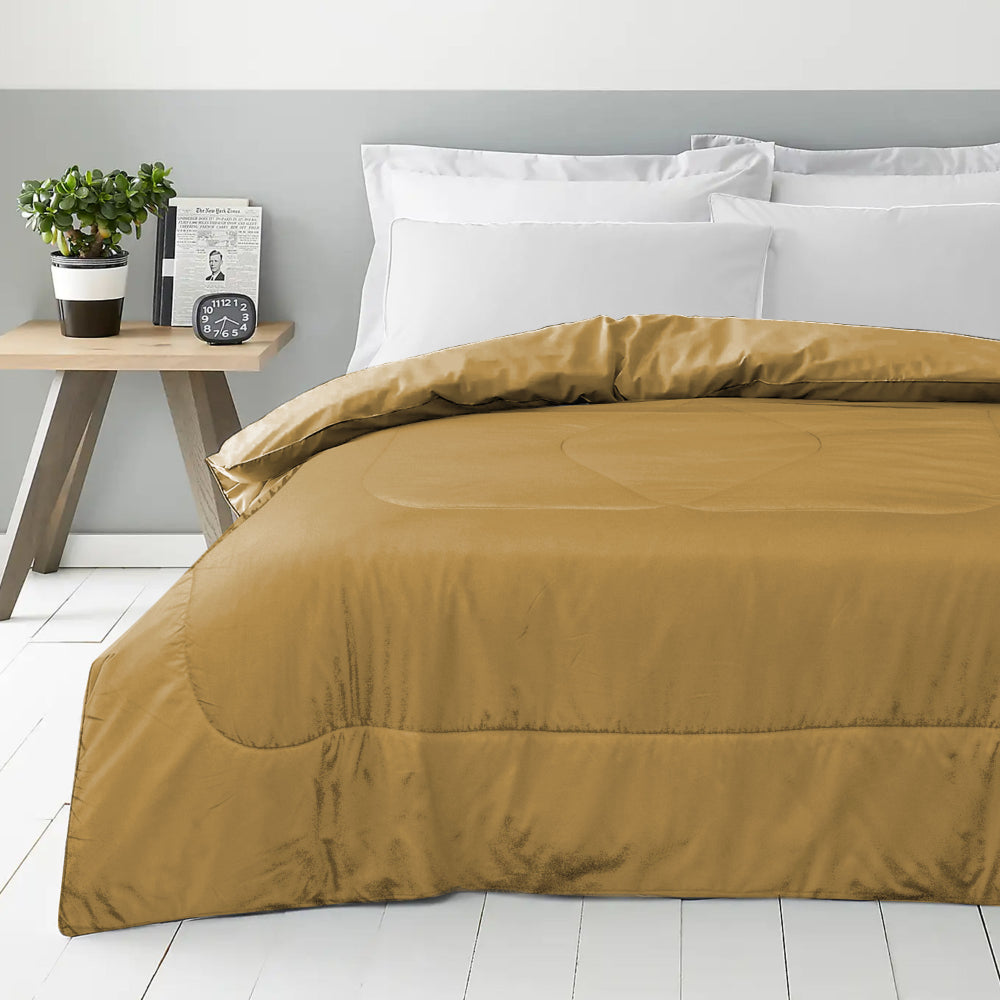 Cotton Home Roll Comforter Gold
