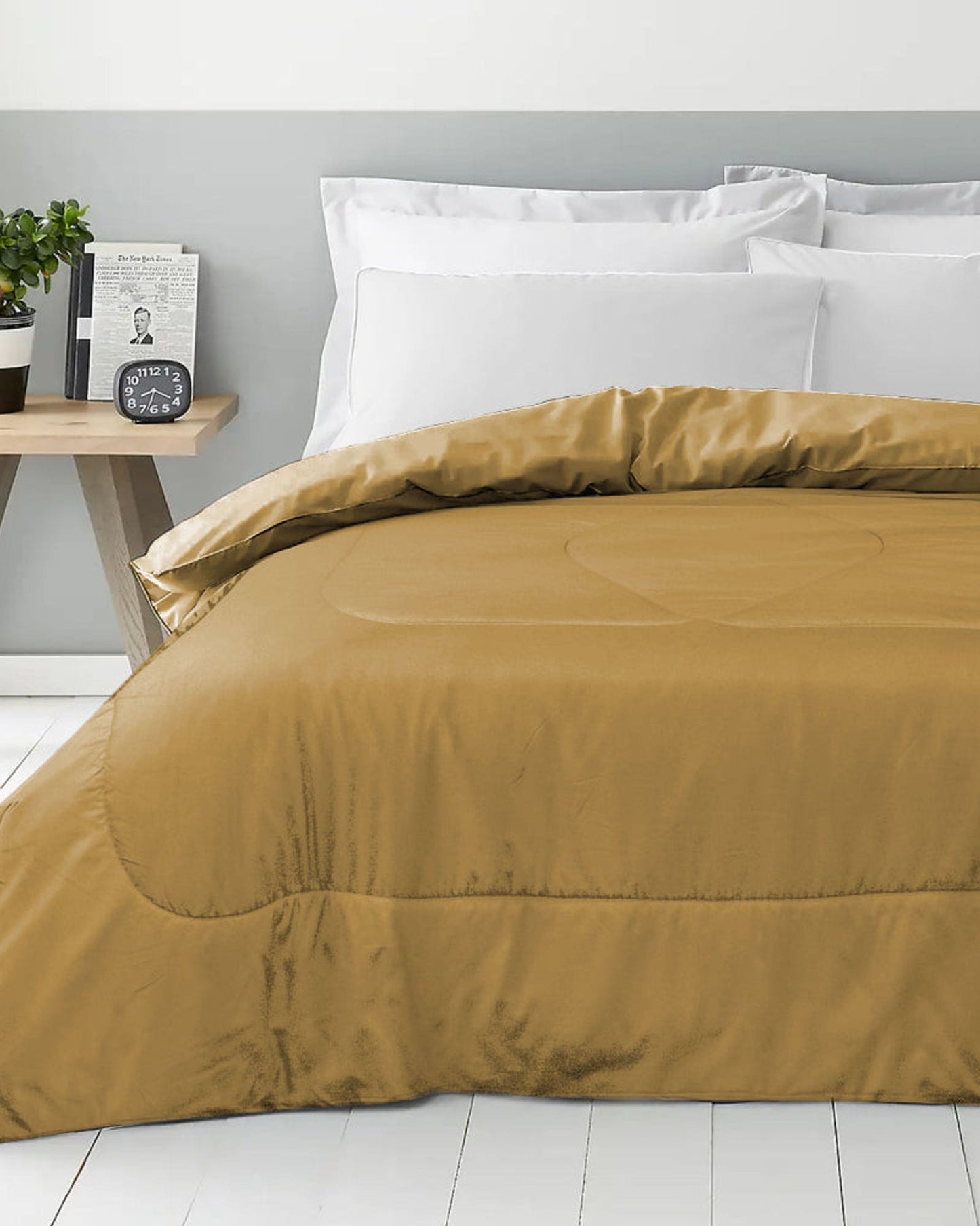 Cotton Home Roll Comforter Gold