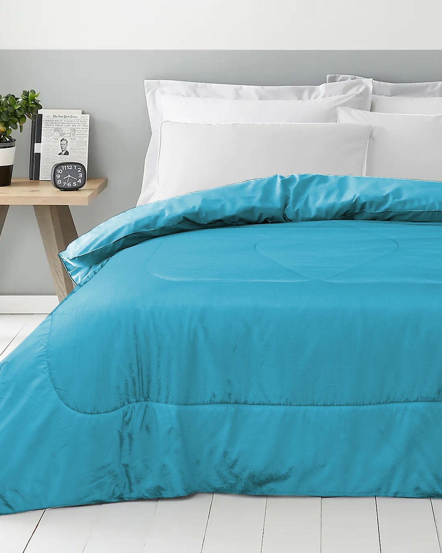 Cotton Home Roll Comforter Teal