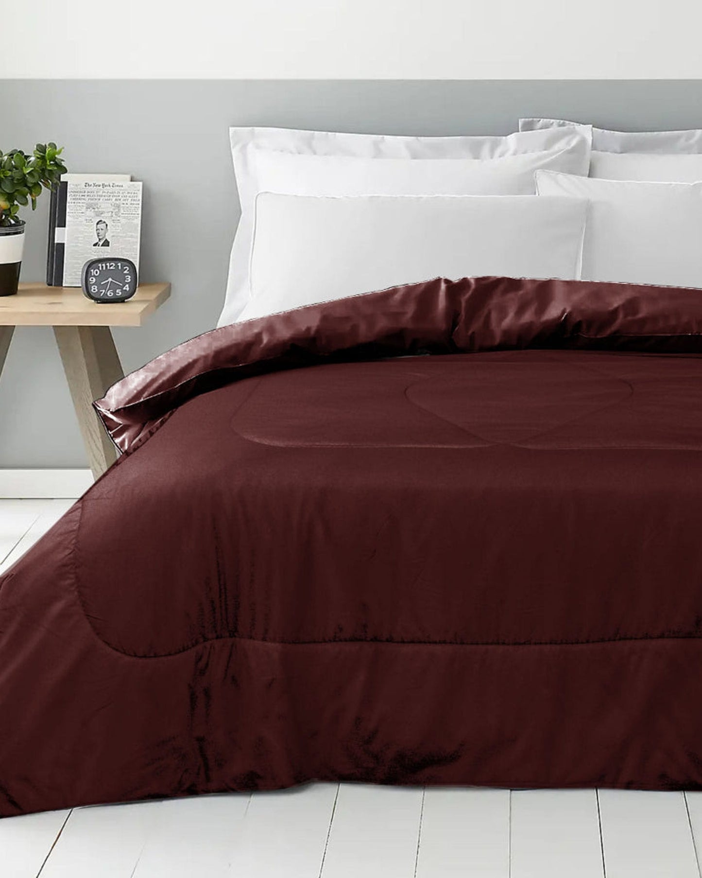 Cotton Home Roll Comforter Chocolate Brown