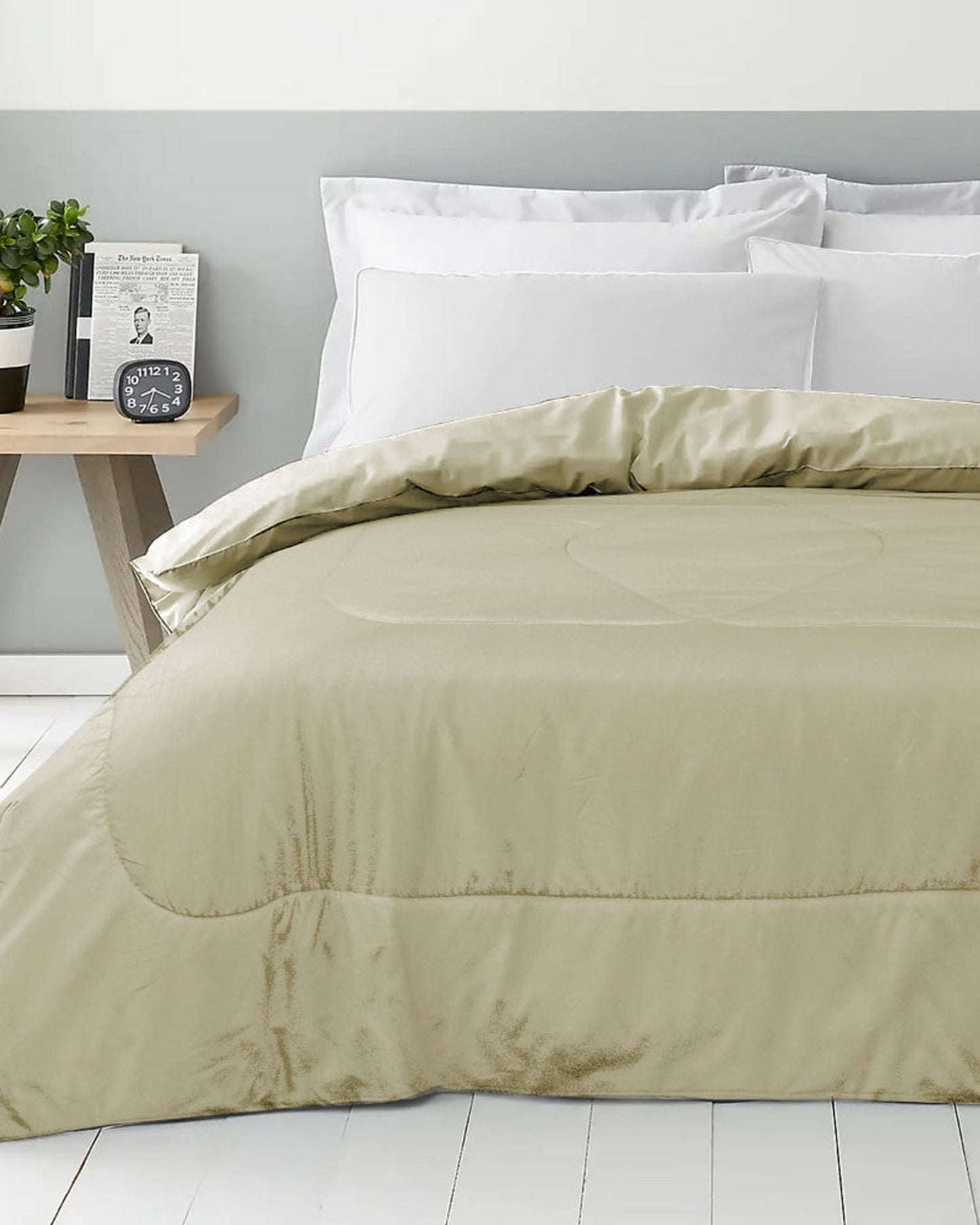 Cotton Home Roll Comforter Dark Beige