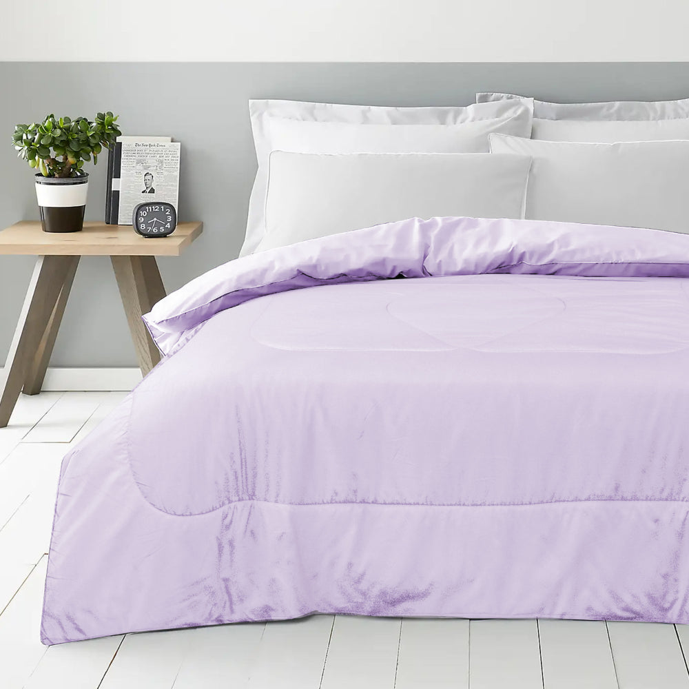 Cotton Home Roll Comforter Light Purple